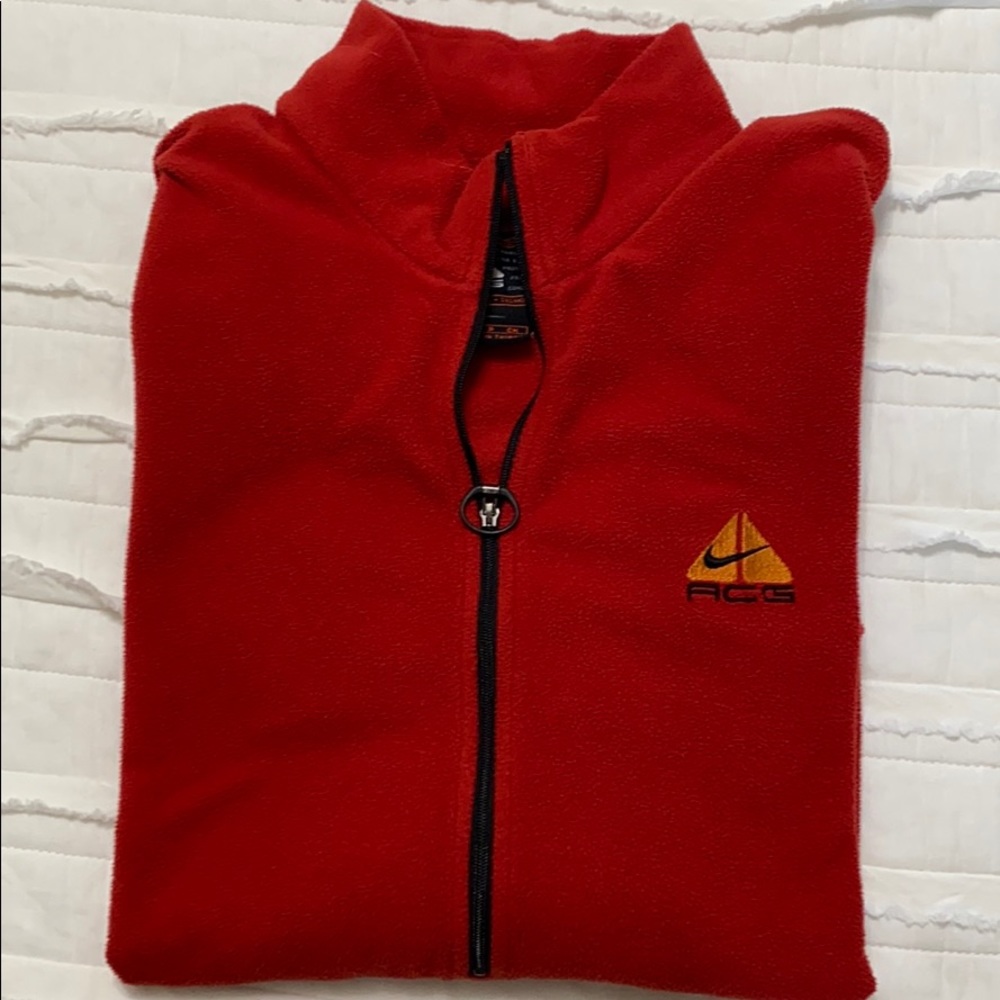 NIKE ALL CONDITION GEAR RED FLEECE SMALL